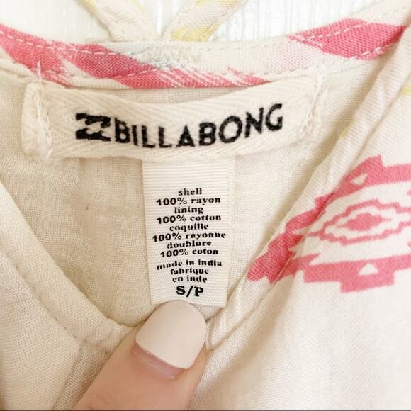 Billabong Sunlit Summer Print Fringe Dress Small - Picture 5 of 6